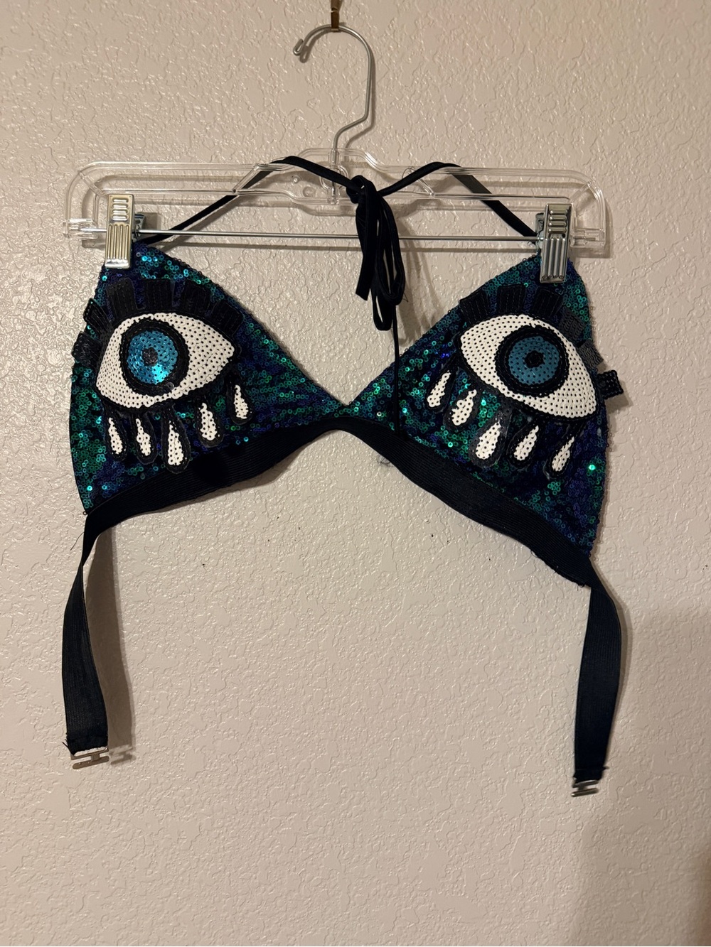 Sequin Evil Eye Festival Bra Top 🧿✨